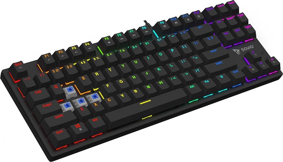 Tastierë mekanike SAVIO TEMPEST X2, RGB, Outemu Blue, me kabllo, e zezë
