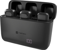 Set mikrofonash Natec Hopper, për iPhone Lightning, kompakt, i zi