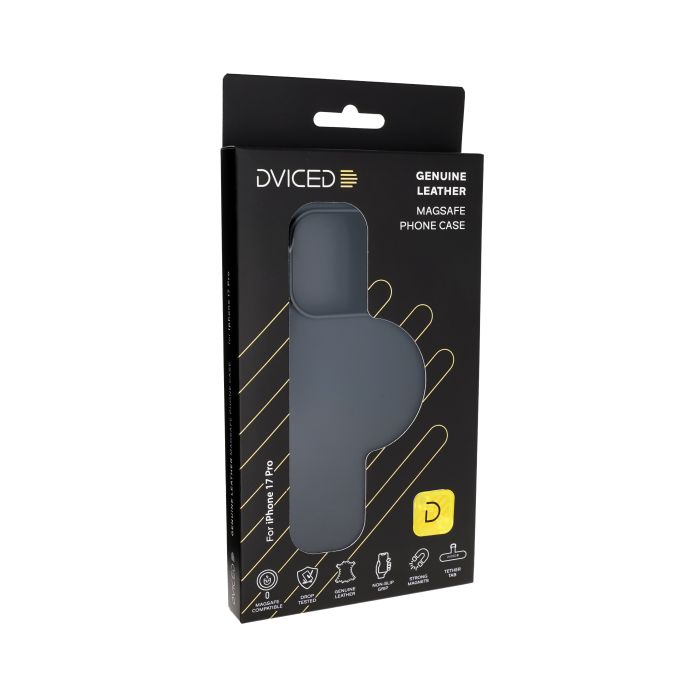 Dviced Leather MagSafe iPhone 17 Pro Case, Black