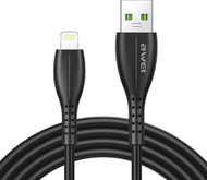Kabllo USB në Lightning Awei CL-115L, 1m, Fast Charging 2.4A, i zi