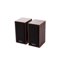 Altoparlantë Spacer 2.0, 6W RMS, fuqi USB, dru