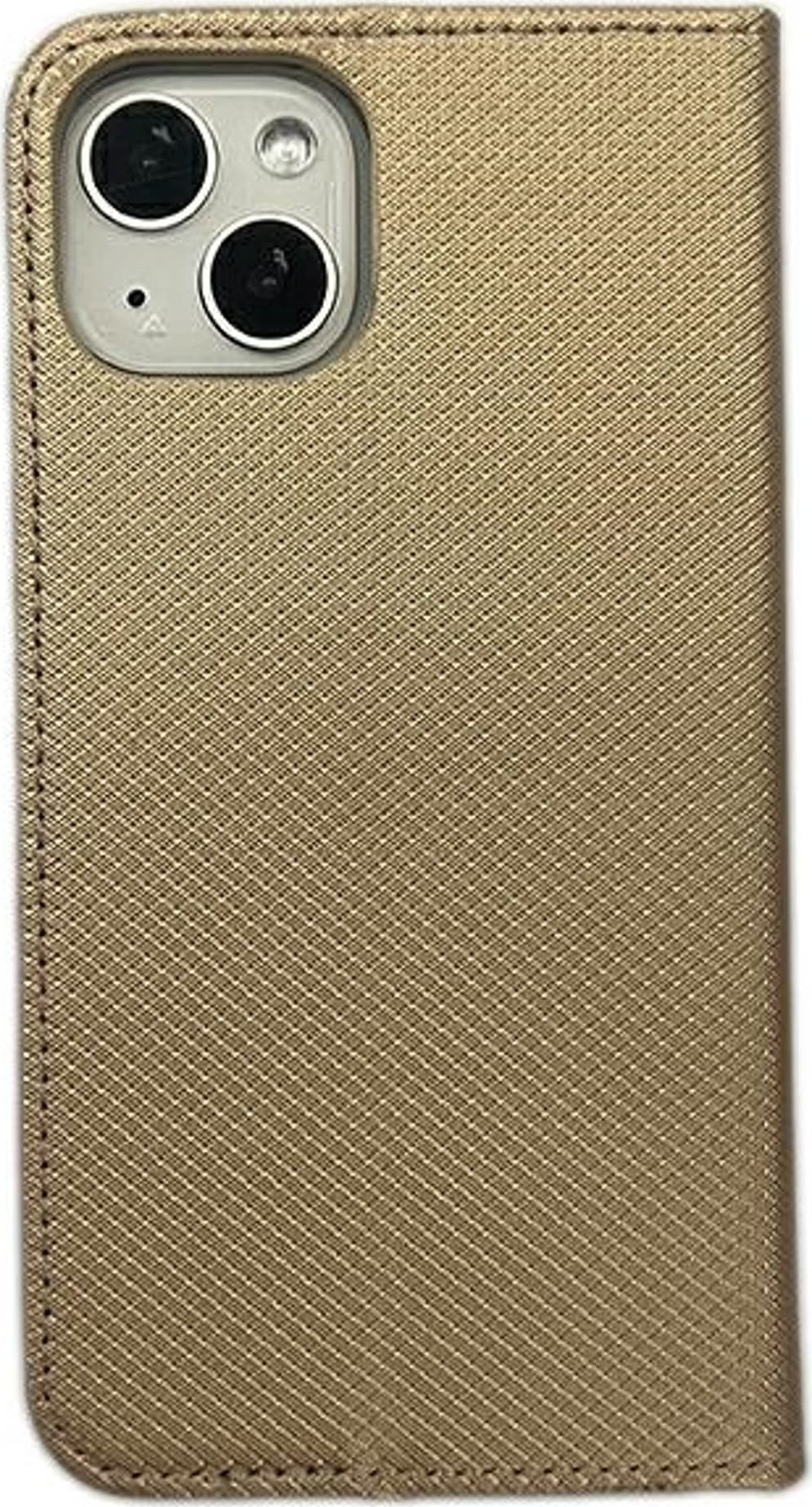 Këllëf libri për telefon Apple iPhone 15 6.1", flip, ari