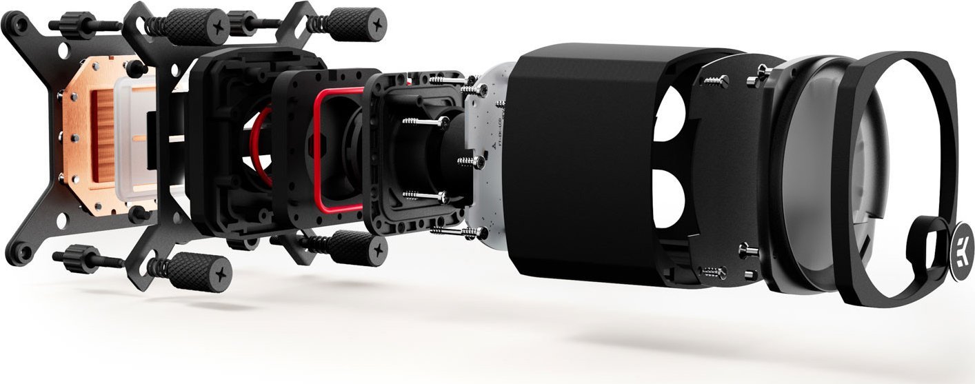 Ftohës uji për CPU EK Water Blocks EK-Nucleus AIO CR360 Dark, radiator 360mm, pa RGB, i zi