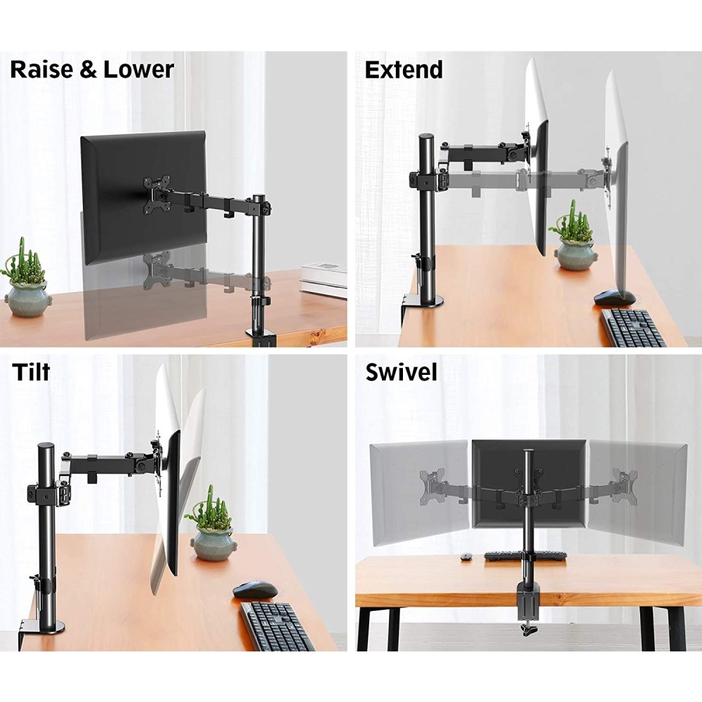 Mbajtës monitori Techly, 13-32", 8 kg, i zi