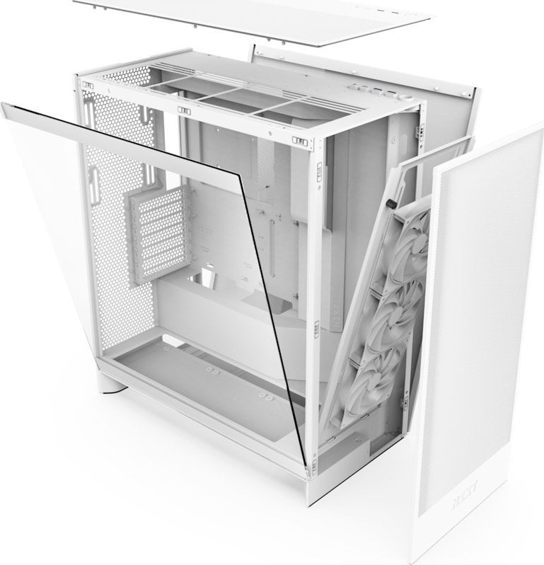 Kasë Nzxt H7 Flow, e bardhë, Midi Tower