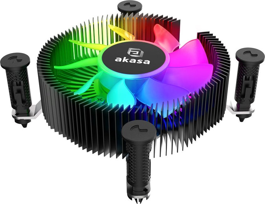 Ладилник за процесор Akasa Vegas Chroma ILG, низок профил, вентилатор 75mm PWM, со RGB осветлување