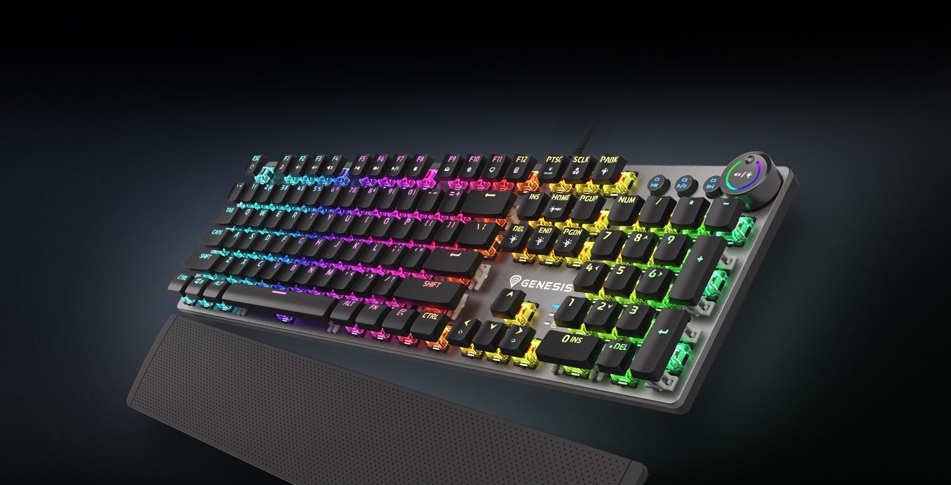 Tastierë Genesis Thor 400 RGB, Kailh Red, USB, e zezë