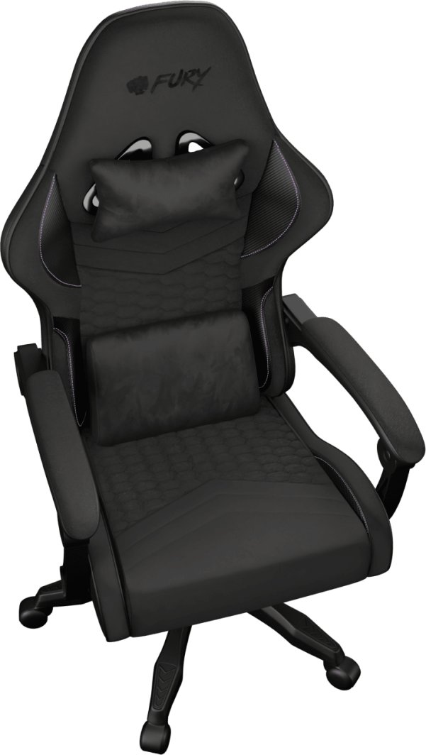 Karrige gaming Fury Shinai S4, ergonomike, me jastëkë veluri, e zezë