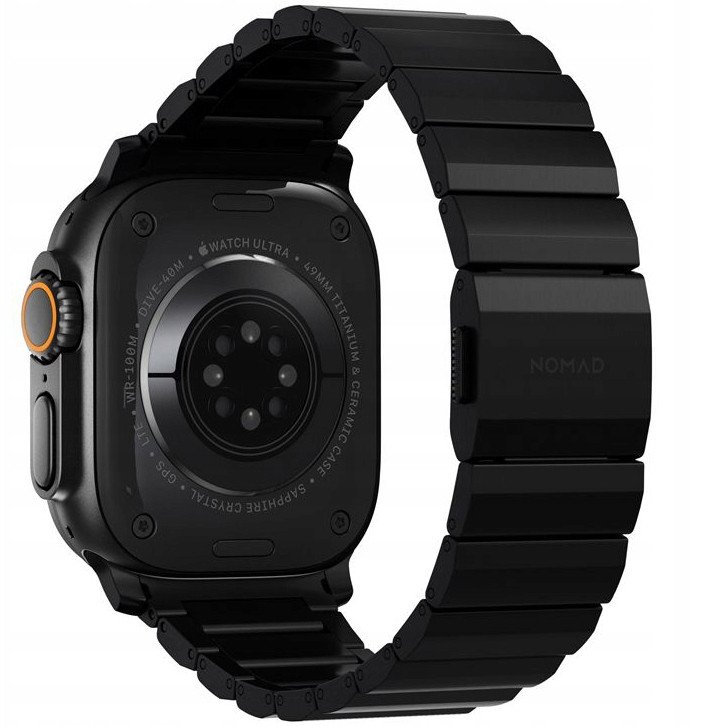Rrip ore Titanium për Apple Watch V2, 45mm, hallka të rregullueshme, i zi