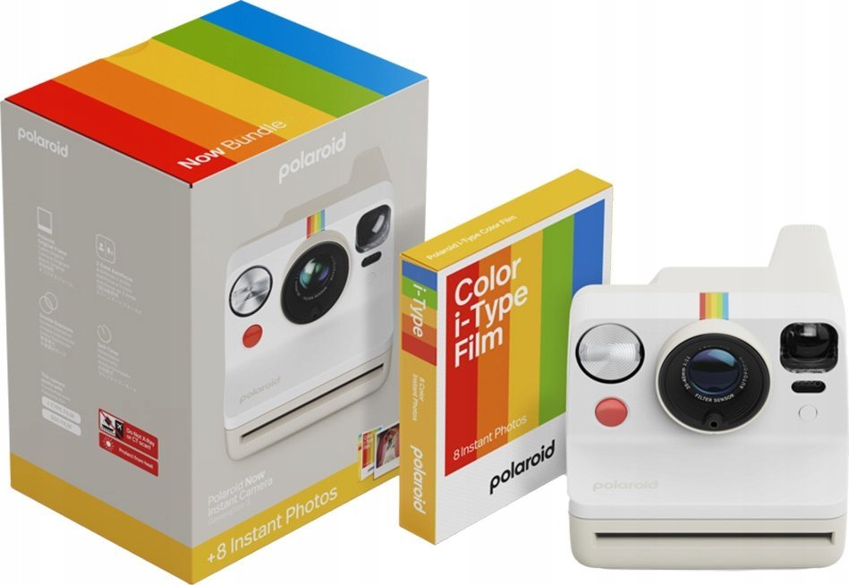 Kamerë instant Polaroid Now, analog, USB C, e bardhë