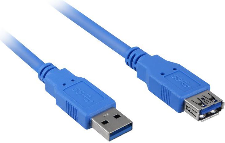 Kabllo zgjerimi Sharkoon USB-A në USB-A 3.0, 3 metra, e kaltër
