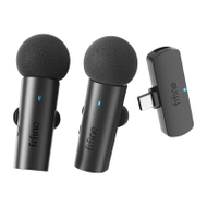 Mikrofon wireless FIFINE M8, dyfishtë, marrës USB C, i zi