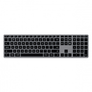 Безжична тастатура Satechi Slim X3 Bluetooth Backlit - US, сива
