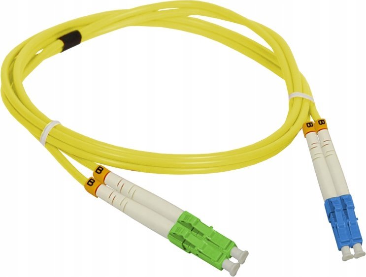 Kabllo fibër optike Alantec Patch Cord SM LC APC LC Duplex, 9/125 OS2, 5m, e verdhë