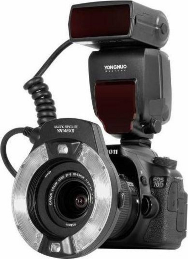 Blic unazë makro Yongnuo YN14EX II, TTL, për Canon EOS E TTL II, i zi