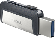 USB SanDisk Ultra Dual Drive, 256GB, USB 3.0, сива