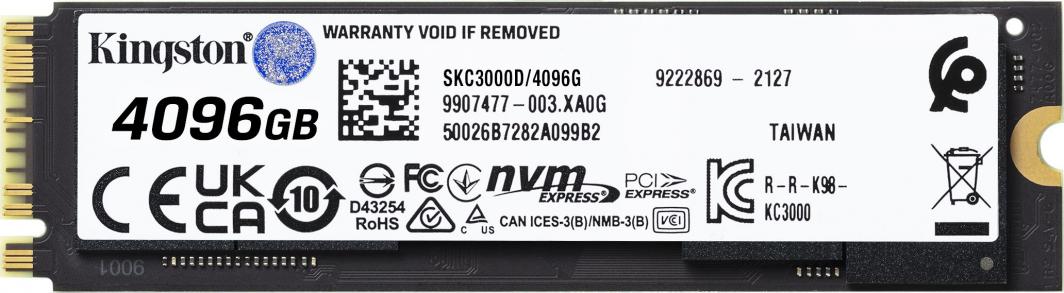 Disk SSD Kingston KC3000, 4TB, M.2 2280 PCI-E x4 Gen4 NVMe