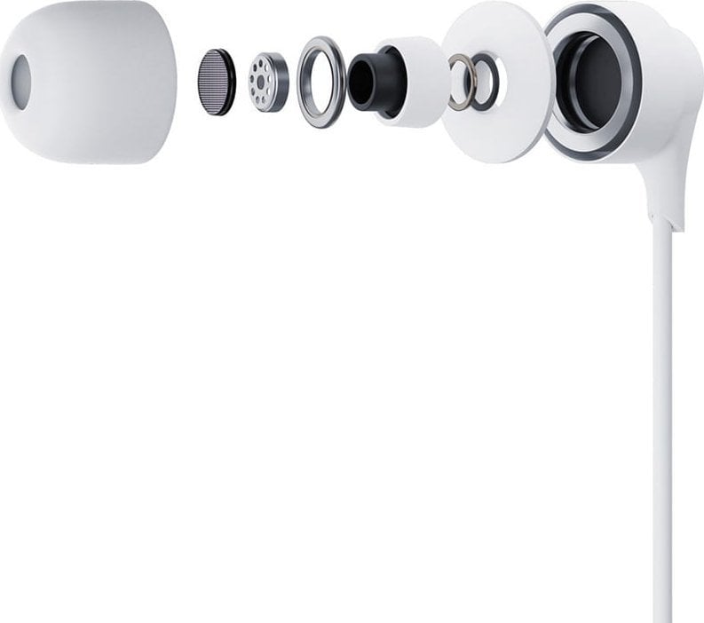 Dëgjues me kabllo 3MK Wired Earphones, USB C, me mikrofon, të bardha 4