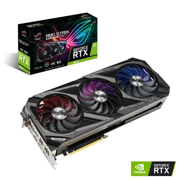 Kartelë grafike ASUS ROG -STRIX-RTX3070-O8G-V2-GAMING NVIDIA GeForce RTX 3070 8 GB GDDR6