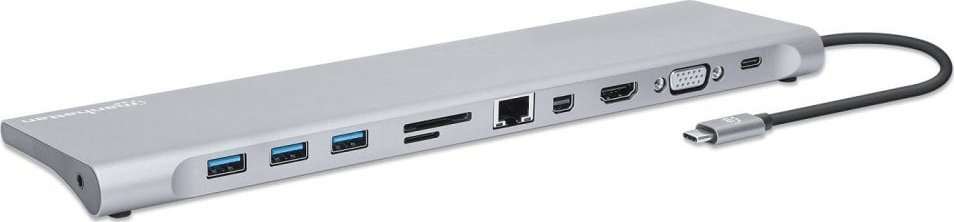 Docking station Manhattan 11in1, USB-C, 4K, gri
