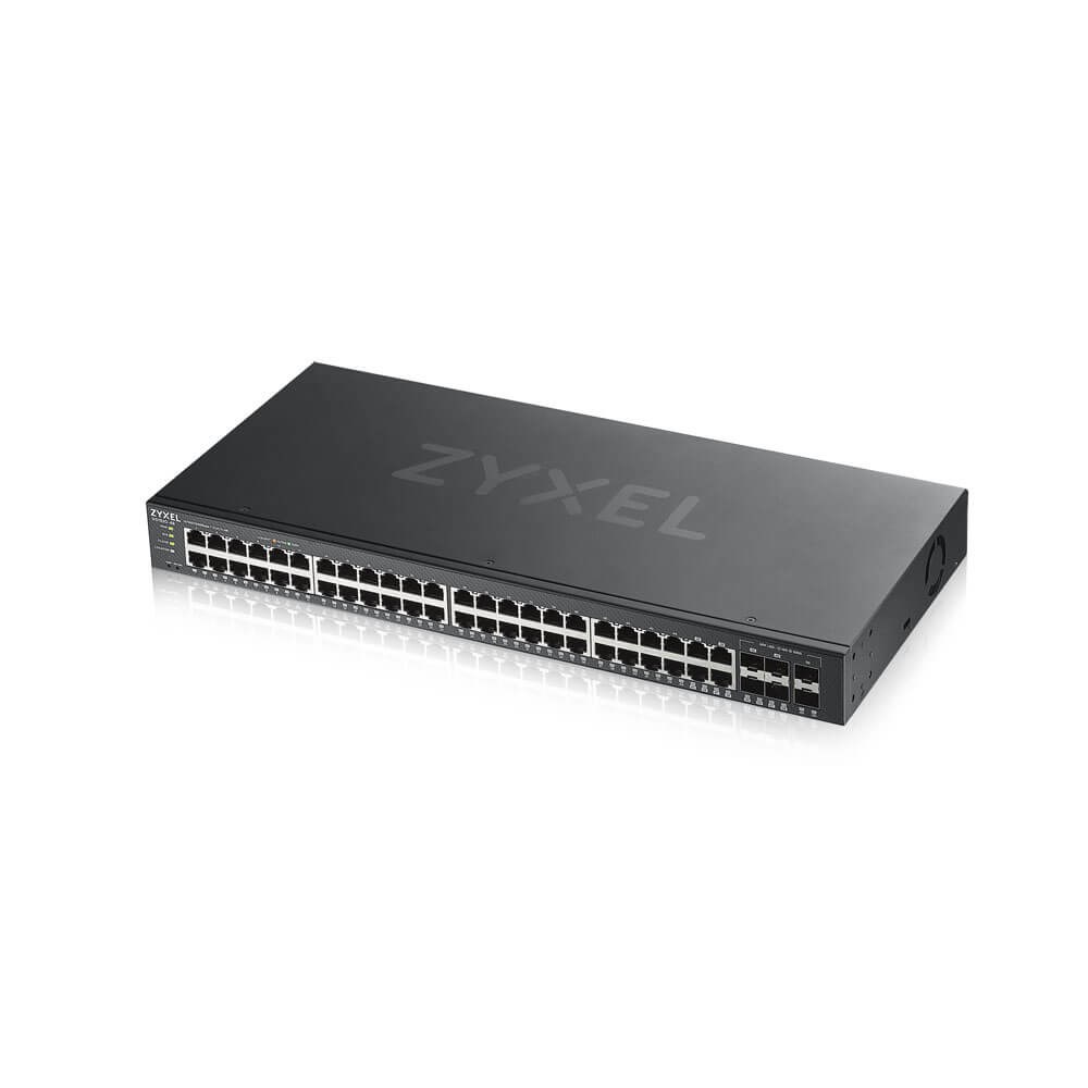Switch i menaxhuar Zyxel GS1920-48V2, 48 porta Gigabit, PoE, i zi