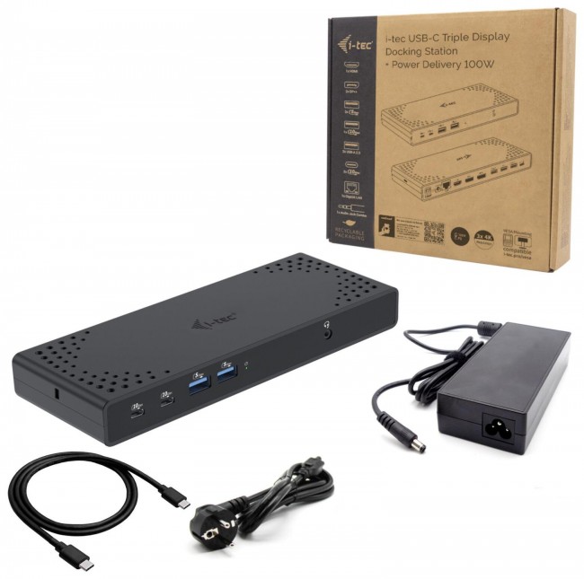 Docking station i-tec USB-C Triple Display Gen 2 + Power Delivery 100W