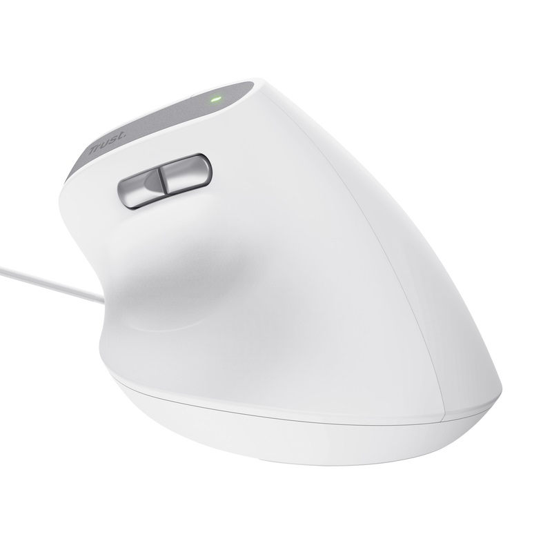 Maus Trust Bayo II, оптички, 2400 DPI, USB, бел