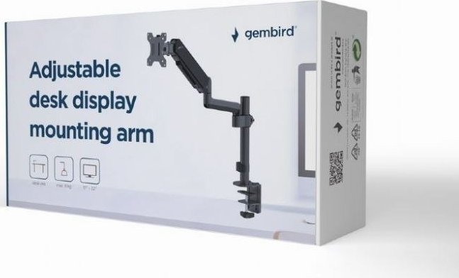 Mbajtëse tavoline për monitor Gembird MA-DA1P-01, 17"-32", e zezë