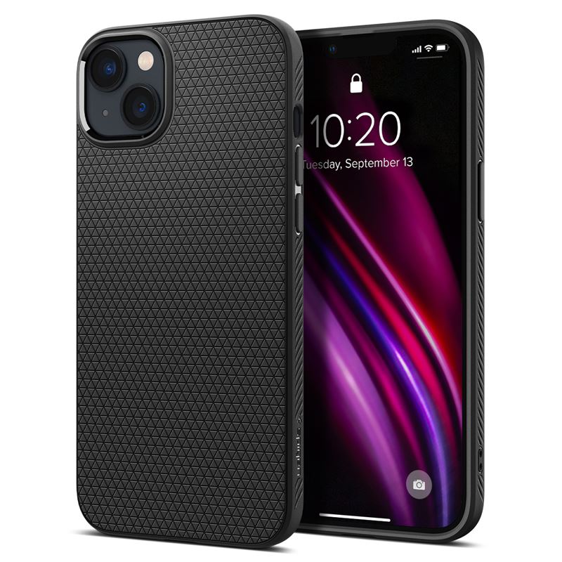 Mbështjellës për iPhone 14 Spigen Liquid Air, i zi