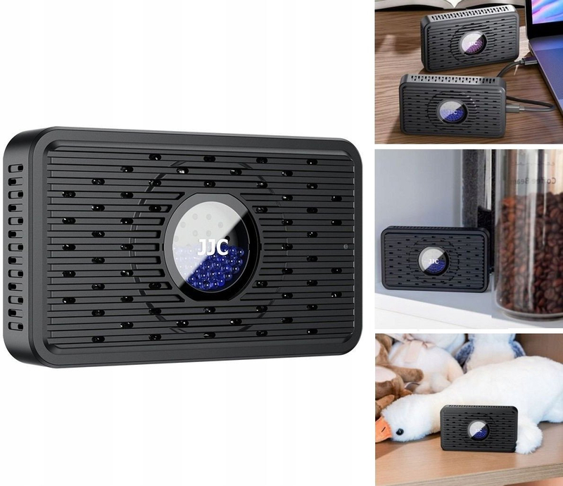 Dehumidifier ripërdorshëm JJC Charging Silica Gel, për kamera dhe dollap, Type C, i zi