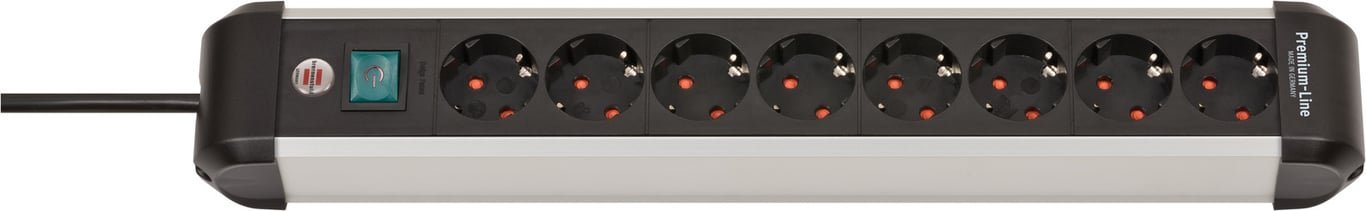 Shtekerzgjatëse Brennenstuhl 1391030800, 8 dalje AC, 3 m, e zezë