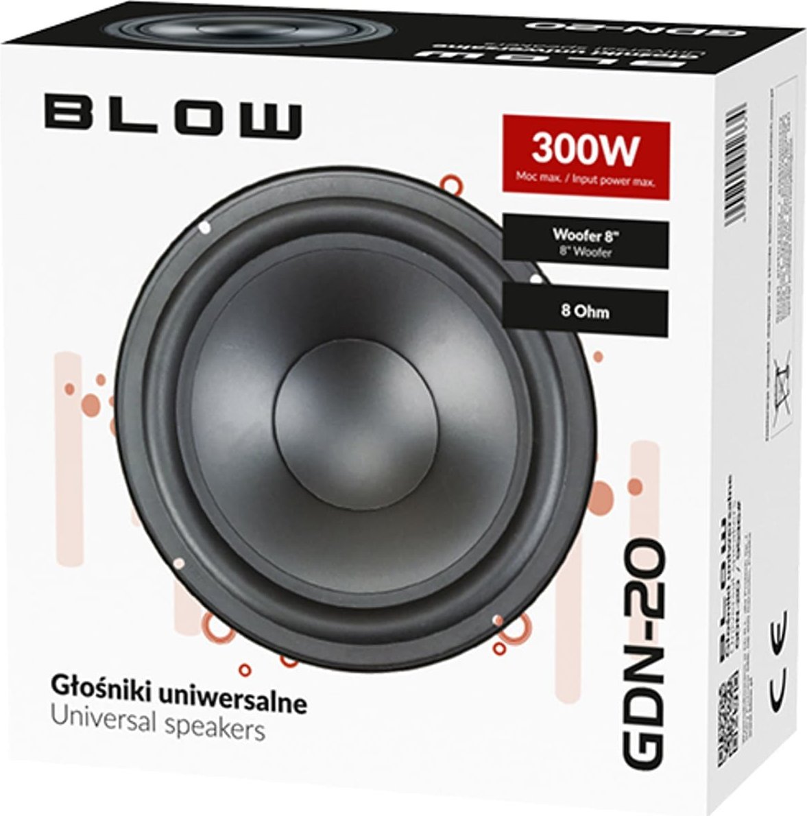 Woofer BLOW GDN 20, 300W, 8", bas i zi