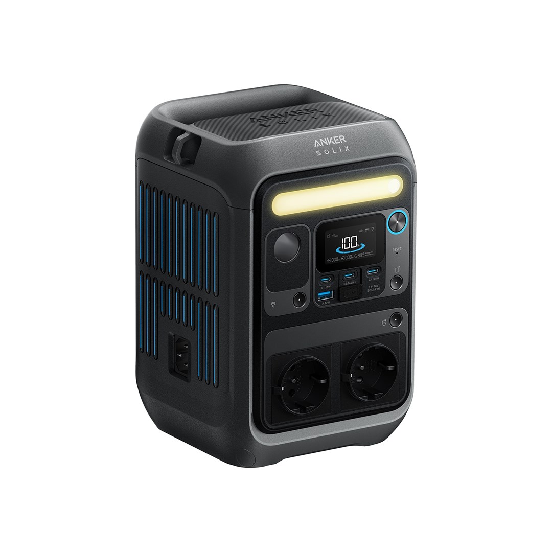 Stacion portativ energjie Anker SOLIX C300X, bateri LiFePO4, shumë porta AC USB, i zi