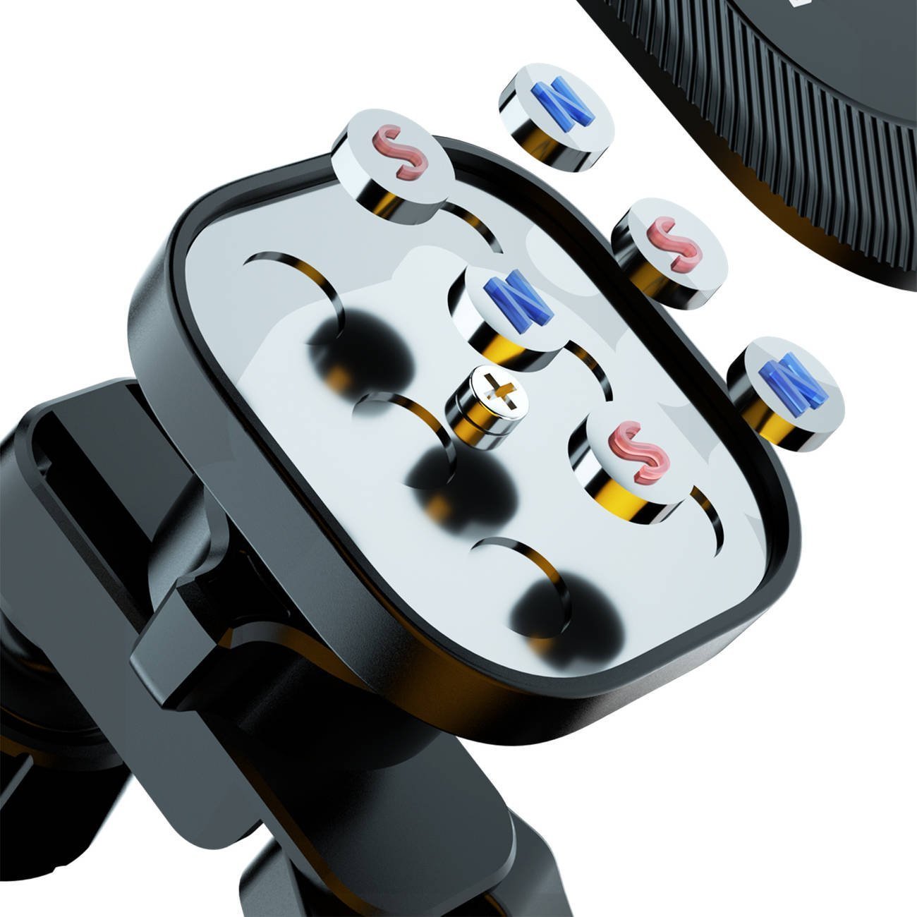 Mbajtëse magnetike për veturë Dudao F6Pro, për grilë ajri, rrotullim 360°, e zezë