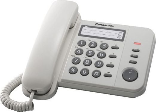 Telefoni fiks Panasonic KX-TS520FXW, me kabllo, i bardhë