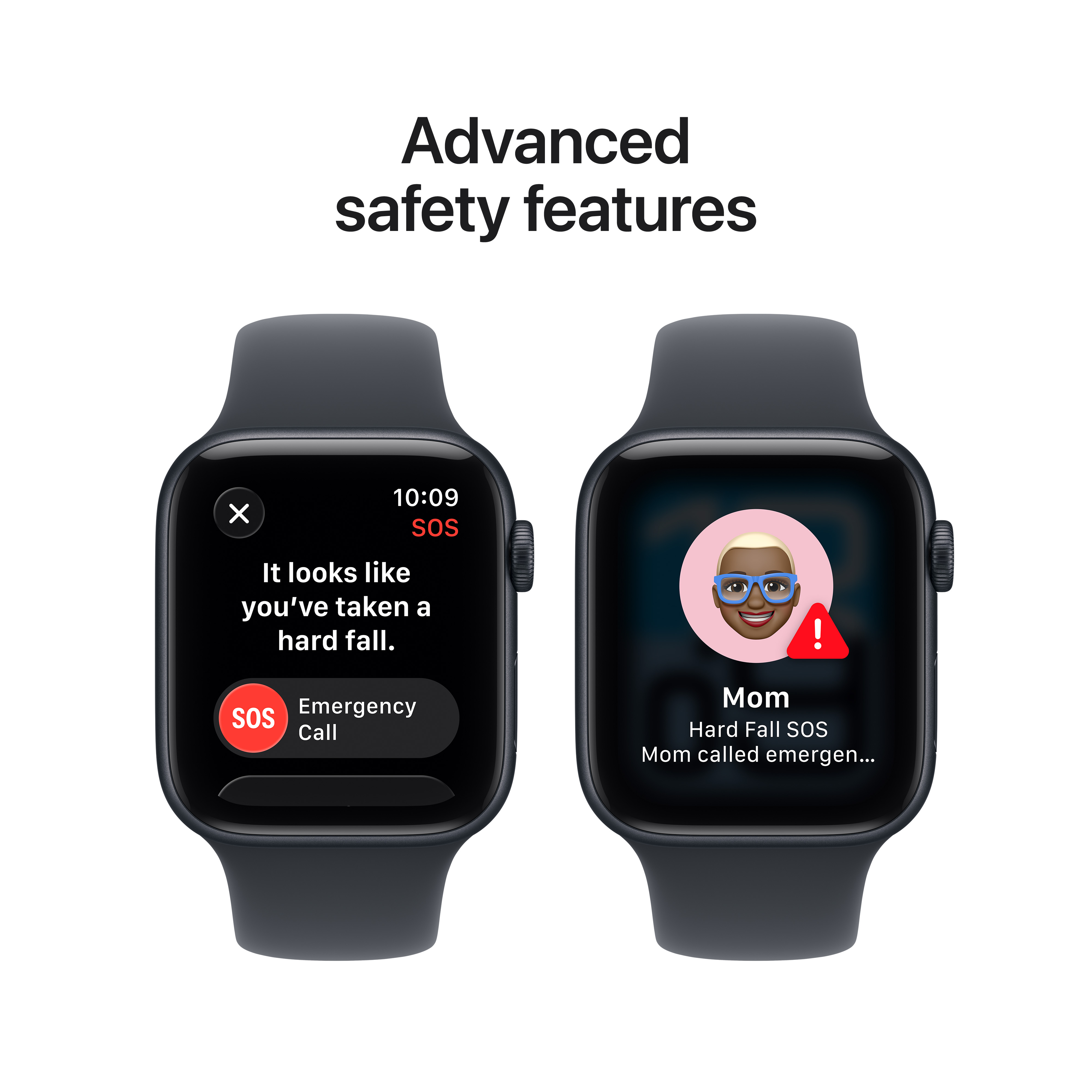 Apple Watch SE 3 GPS 44mm Midnight Aluminium Case with Midnight Sport Band, S/M