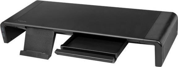 Stendë ergonomike për monitor Kronborg, 420–520 mm, 2x USB 3.0, 1x USB C, e zezë