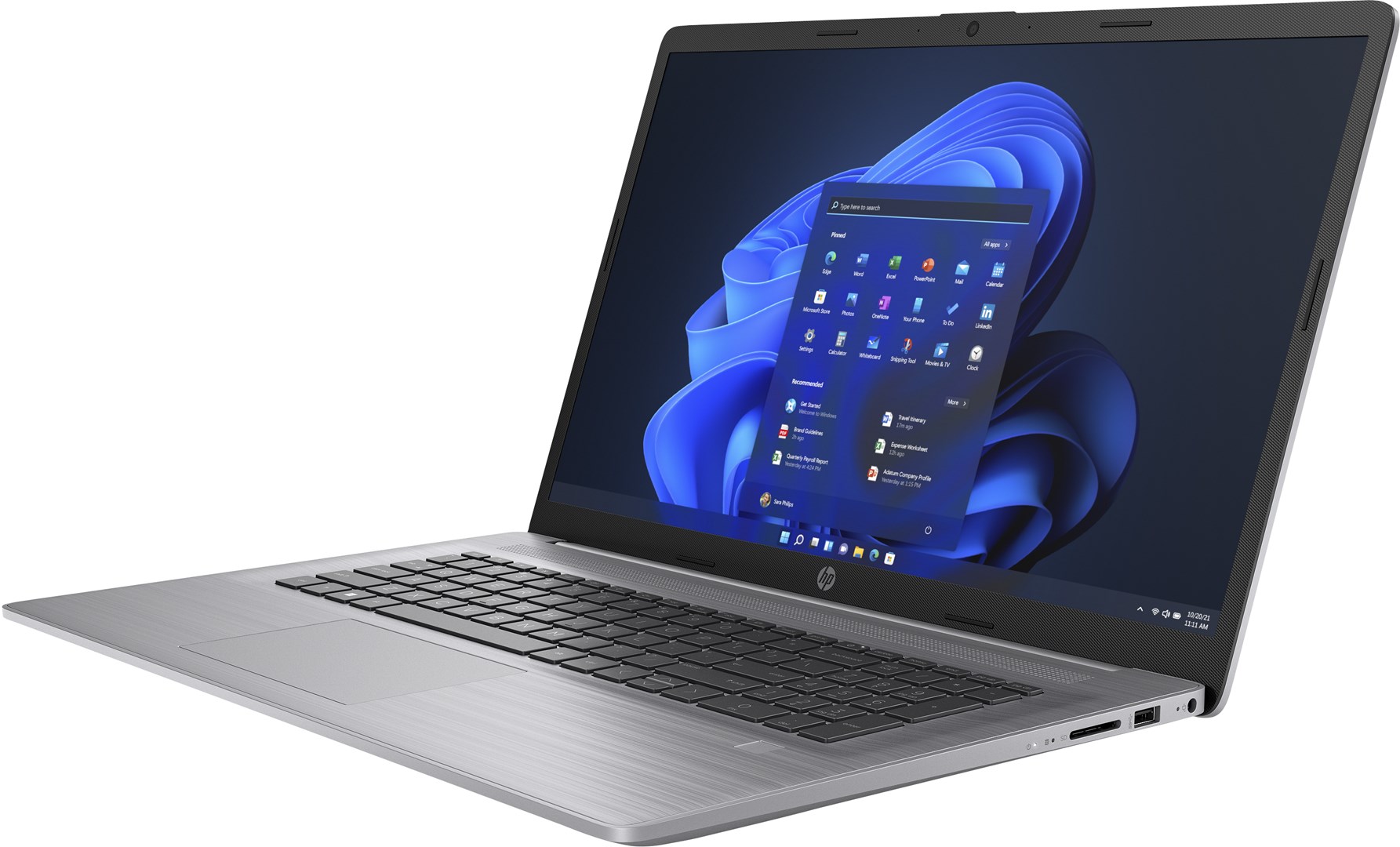 Лаптоп HP ProBook 470, 17.3", Intel i7-1255U, 16 GB RAM, 512 GB SSD, NVIDIA GeForce MX550, сребрен
