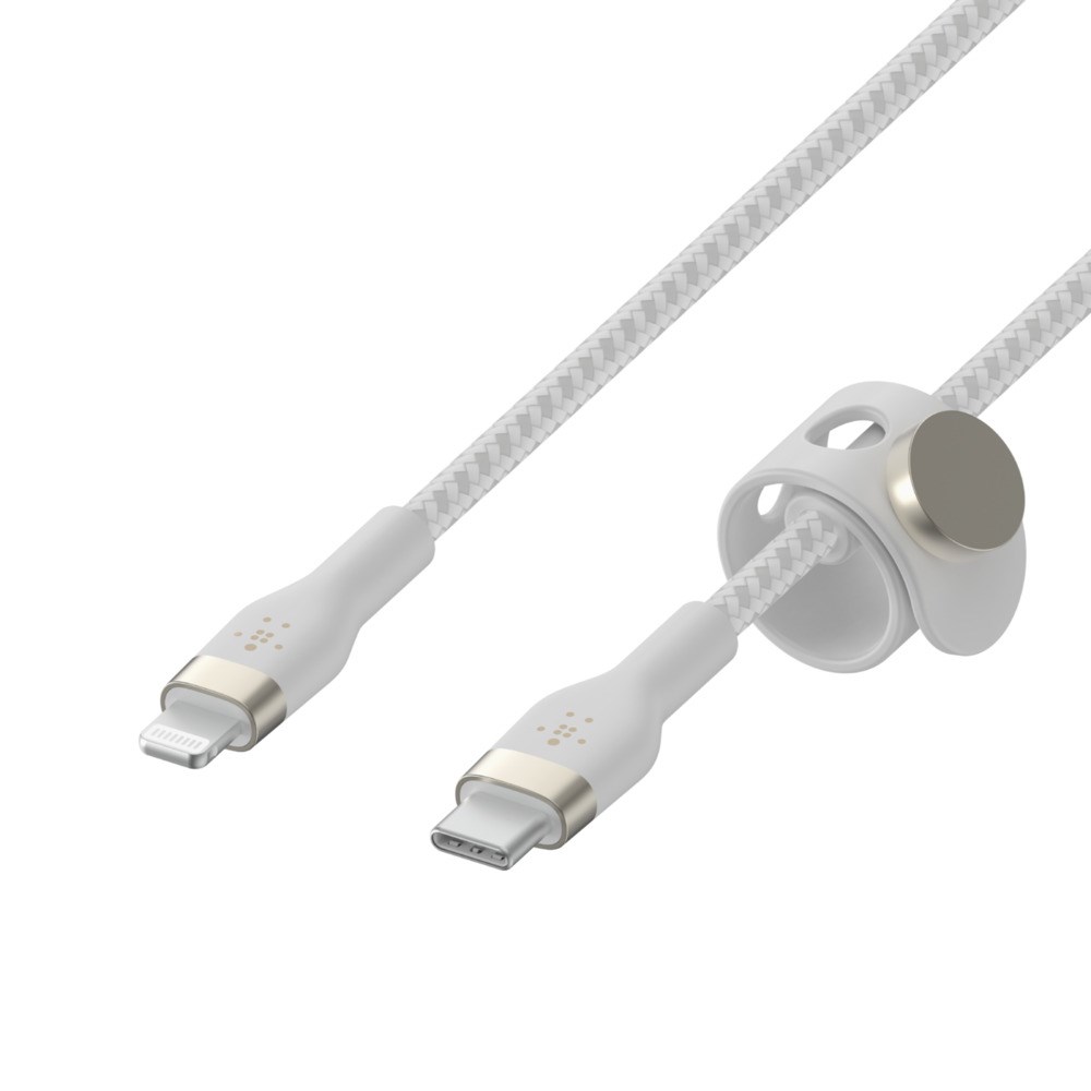 Kabllo BELKIN, Lightning në USB-C, 1m, e bardhë