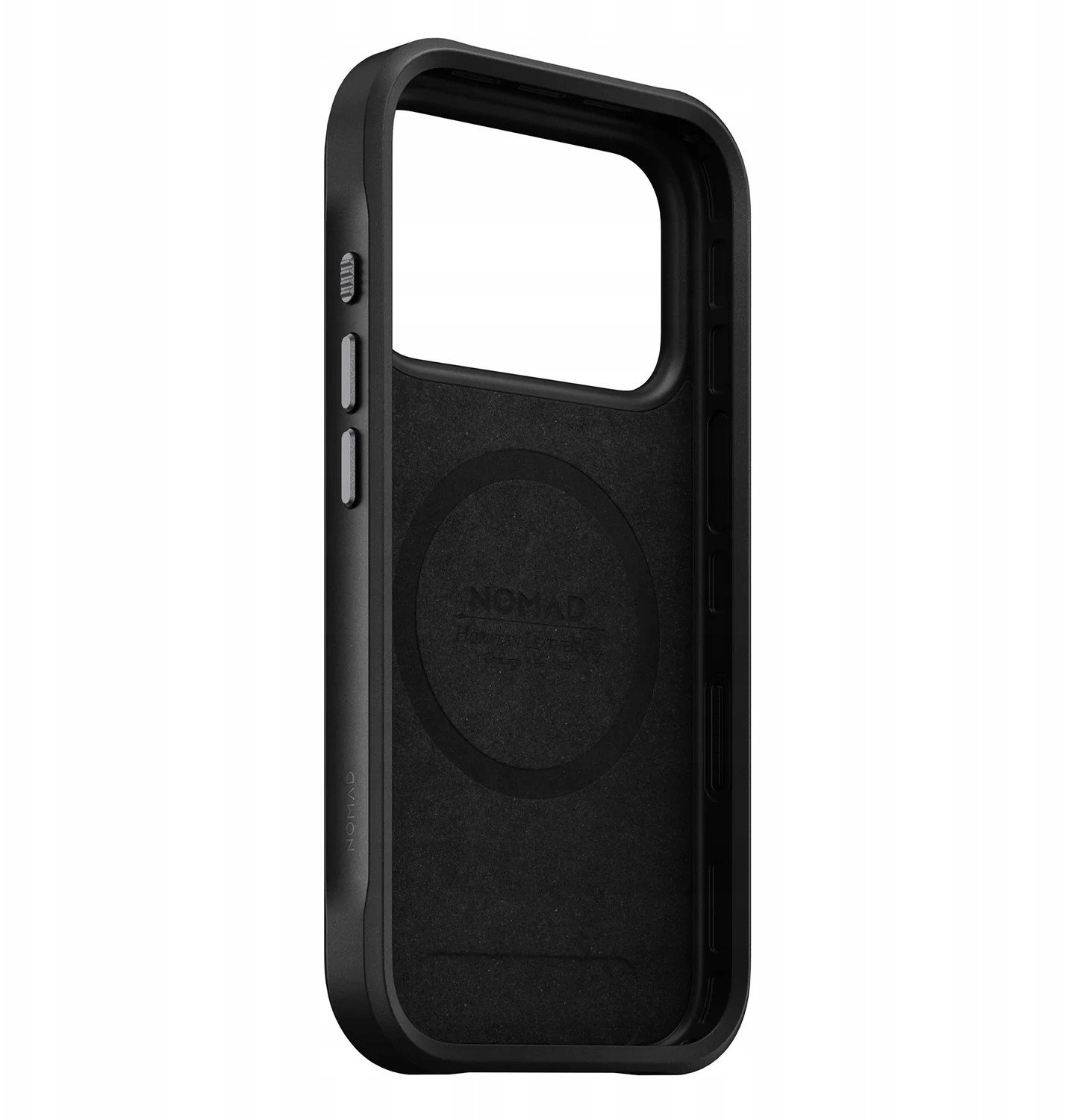 Футрола за телефон Nomad Rugged за iPhone 17 Pro, кожа Horween, црна