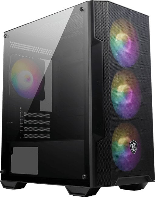 MSI MAG FORGE M100A, Micro ATX Tower, 4x Auto-RGB Fan, USB 3.2, GPU 300mm, Black