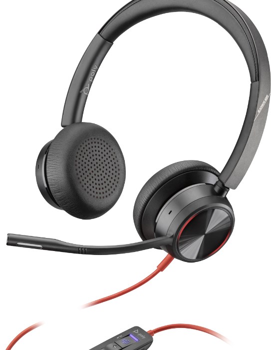 Kufje Plantronics Poly Blackwire 8225, të zeza