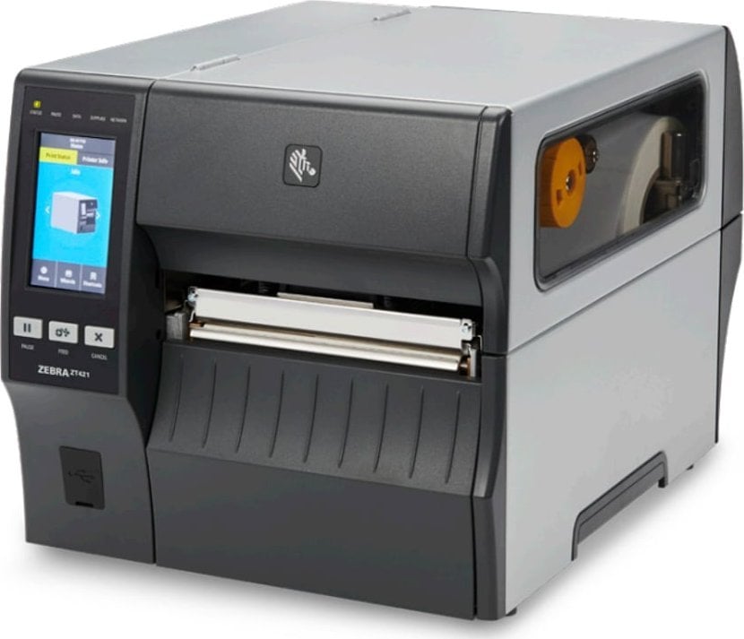 Printer etiketash Zebra ZT421, 300 dpi, Direct Thermal Thermal Transfer, gri