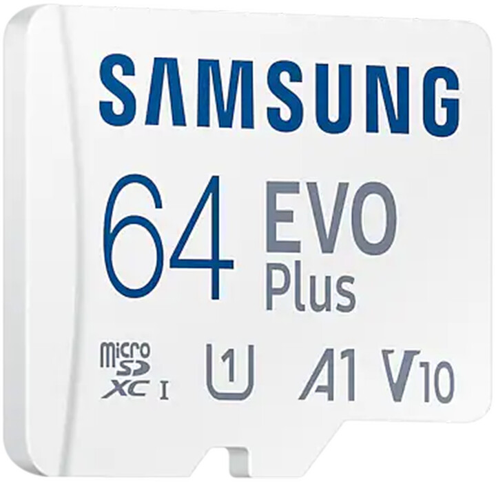 Kartelë e memories Samsung EVO Plus SDXC 64GB UHS-I (Class 10) + përshtatës