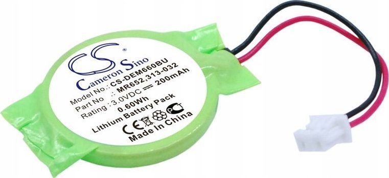Bateri CMOS Lithium për DELL, 3.0V, 200mAh, Latitude E6320 Precision M4600 M6600