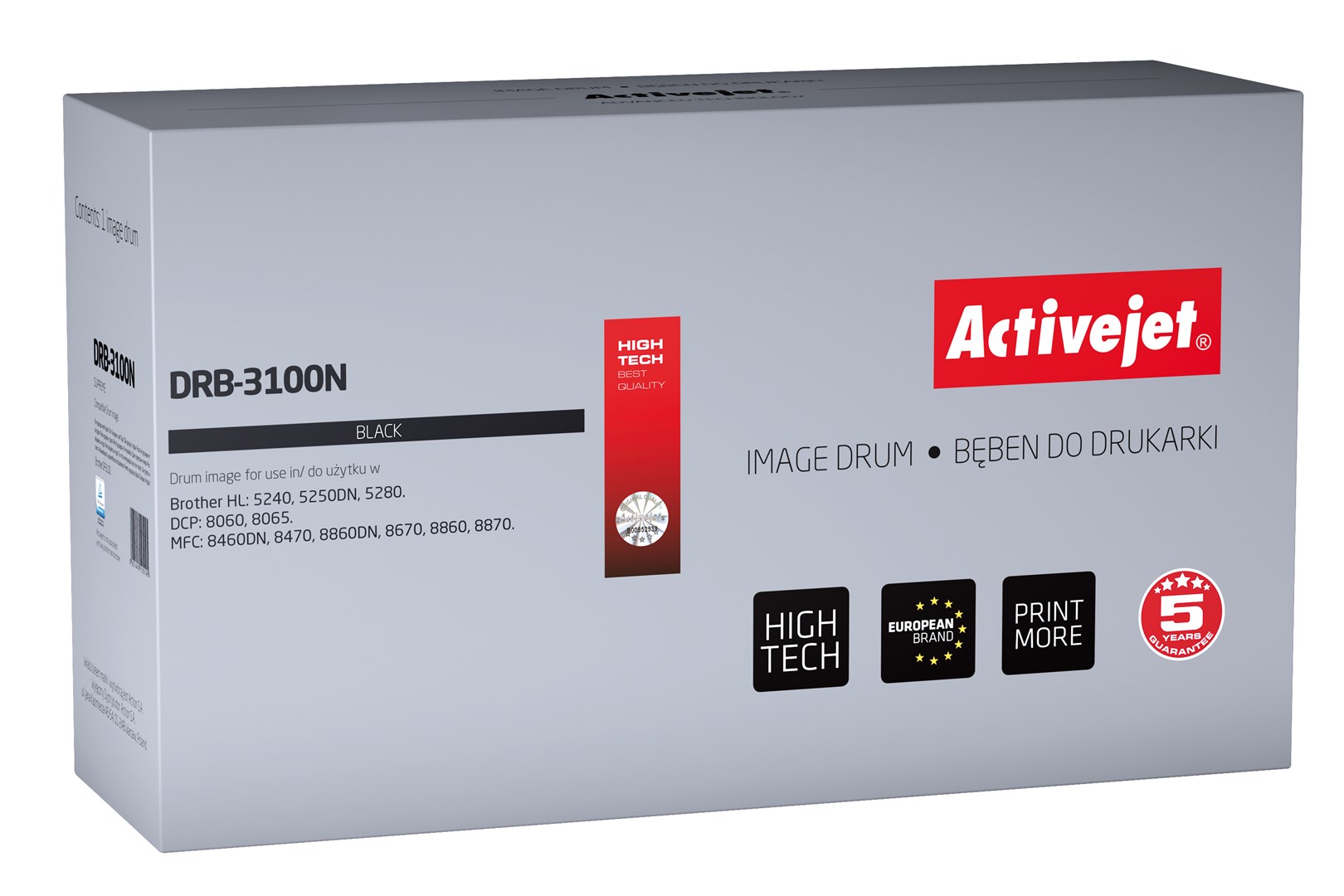 Drum printeri Activejet DRB-3100N, zëvendësues për Brother, gri