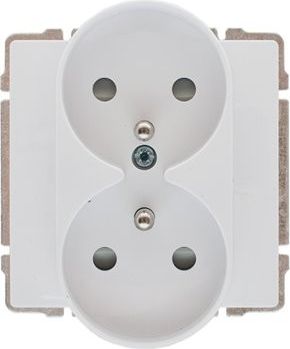 Prizë dyshe e brendshme KOS KOS66, 16A 250V, IP40, e bardhë