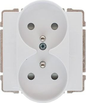 Prizë dyshe e brendshme KOS KOS66, 16A 250V, IP40, e bardhë