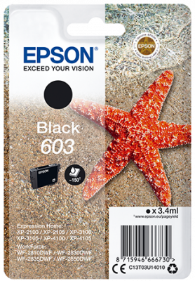 Мастило за печатач Епсон Singlepack 603, 150 страници, црно