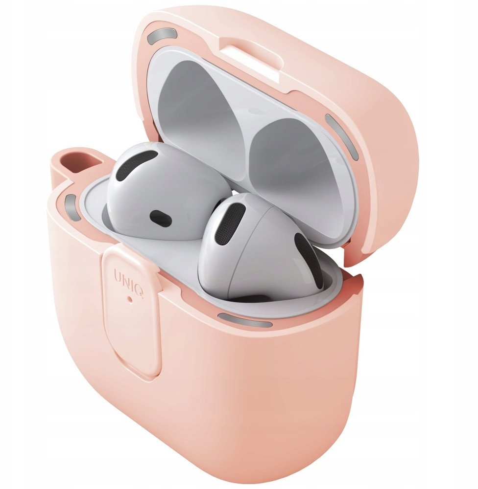 Mbulesë mbrojtëse Uniq Case Clyde për AirPods 4, TPU PC, me kapak karikimi, rozë
